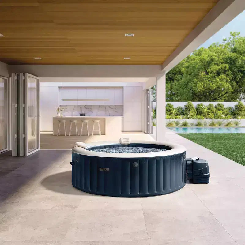 Ensemble spa de massage à bulles INTEX PureSpa Plus avec couvercle écoénergétique, 85 x 28