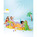 INTEX Dino Park Piscine gonflable pour enfants, centre de jeux pour enfants avec toboggan et pataugeoire