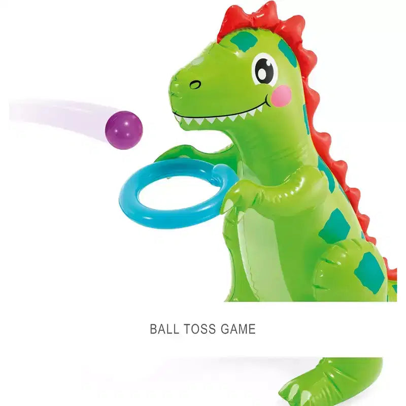 INTEX Dino Park Piscine gonflable pour enfants, centre de jeux pour enfants avec toboggan et pataugeoire
