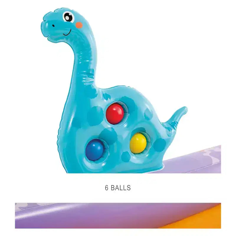 INTEX Dino Park Piscine gonflable pour enfants, centre de jeux pour enfants avec toboggan et pataugeoire
