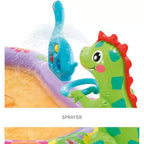 INTEX Dino Park Piscine gonflable pour enfants, centre de jeux pour enfants avec toboggan et pataugeoire