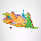 INTEX Dino Park Piscine gonflable pour enfants, centre de jeux pour enfants avec toboggan et pataugeoire