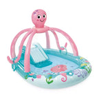 INTEX Friendly Octopus Inflatable Kiddie Pool, Play Center, Slide, & Splash Pad