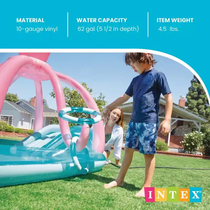 Piscine pour enfants gonflable INTEX Pieuvre Amie, centre de jeux, toboggan et pataugeoire