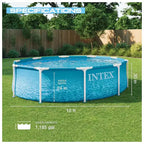 INTEX 28207EP Piscine hors sol avec cadre métallique Beachside 3,05 m x 76 cm avec pompe