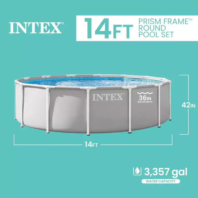Piscine hors-sol INTEX Prism Frame 4,27 m x 1,07 m avec pompe de filtration