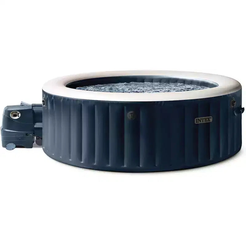 INTEX PureSpa Plus Bubble Massage Spa Set with Energy Efficient Cover, 77 x 28