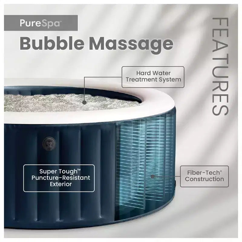 Ensemble Spa Intex PureSpa Plus à bulles avec couverture à faible consommation d'énergie, 77 x 28