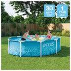 INTEX 28206EP Piscine hors sol avec cadre métallique Beachside, 3,05 m x 76 cm, Piscine seule