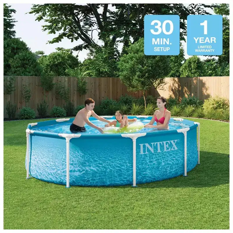 INTEX 28206EP Piscine hors sol avec cadre métallique Beachside, 3,05 m x 76 cm, Piscine seule