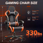 Sedia da Ufficio Direzionale in Pelle KERDOM, Sedia da Ufficio Ergonomica con Schienale Alto e Supporto Lombare con Braccioli Imbottiti
