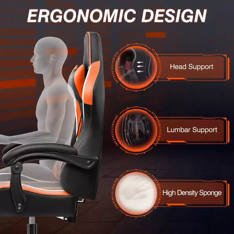Sedia da Ufficio Direzionale in Pelle KERDOM, Sedia da Ufficio Ergonomica con Schienale Alto e Supporto Lombare con Braccioli Imbottiti
