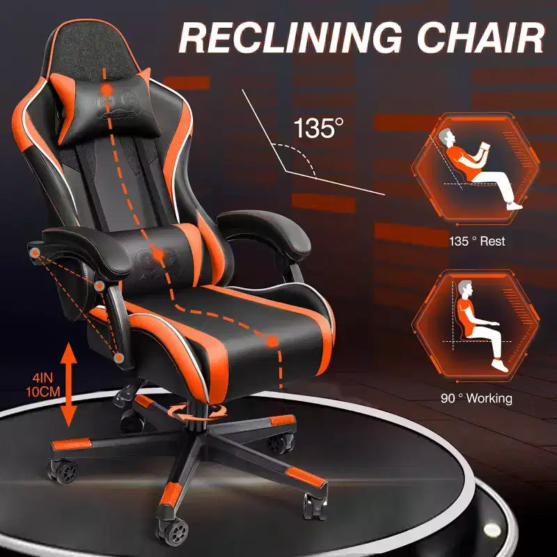 Sedia da Ufficio Direzionale in Pelle KERDOM, Sedia da Ufficio Ergonomica con Schienale Alto e Supporto Lombare con Braccioli Imbottiti