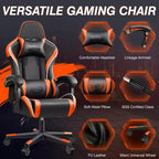Sedia da Ufficio Direzionale in Pelle KERDOM, Sedia da Ufficio Ergonomica con Schienale Alto e Supporto Lombare con Braccioli Imbottiti