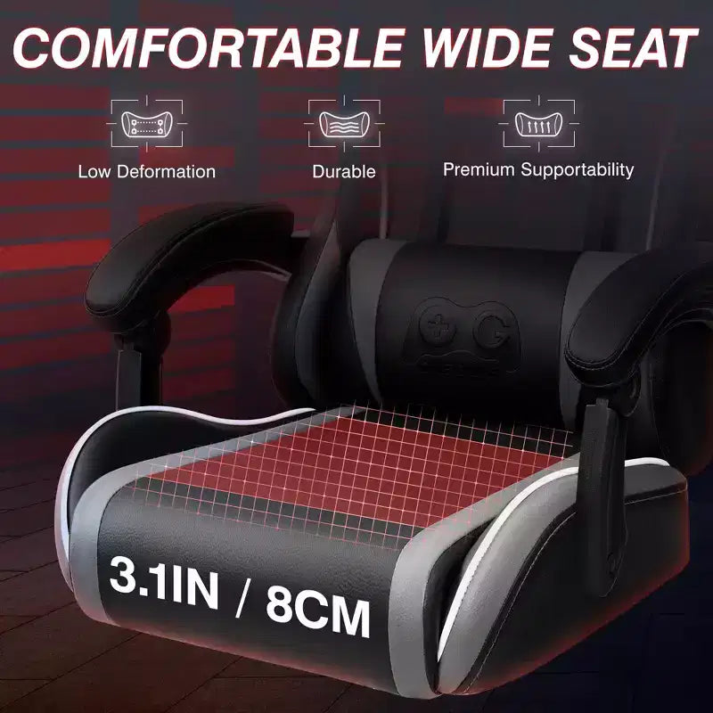 Sedia da Ufficio Direzionale in Pelle KERDOM, Sedia da Ufficio Ergonomica con Schienale Alto e Supporto Lombare con Braccioli Imbottiti