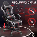 Sedia da Ufficio Direzionale in Pelle KERDOM, Sedia da Ufficio Ergonomica con Schienale Alto e Supporto Lombare con Braccioli Imbottiti
