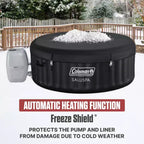 Spa gonflable Coleman Miami AirJet 2-4 personnes avec couverture, noir, 71x26