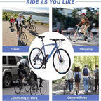 Vélo NAYSAYE 27,5 pouces 3x8/24 vitesses, freins à disque, cadre en aluminium, pour hommes et femmes, adolescents et adultes, pour le cyclisme urbain, 67,32 x 14,56 x 39,37