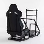 JVNOXK Cabina di Pilotaggio con Volante da Corsa Stabilizzato Potenziato, Simulatore di Guida Regolabile (Esclude Freno a Mano, Pedali e Display)