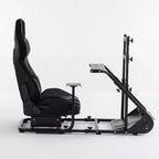 JVNOXK Cabina di Pilotaggio con Volante da Corsa Stabilizzato Potenziato, Simulatore di Guida Regolabile (Esclude Freno a Mano, Pedali e Display)