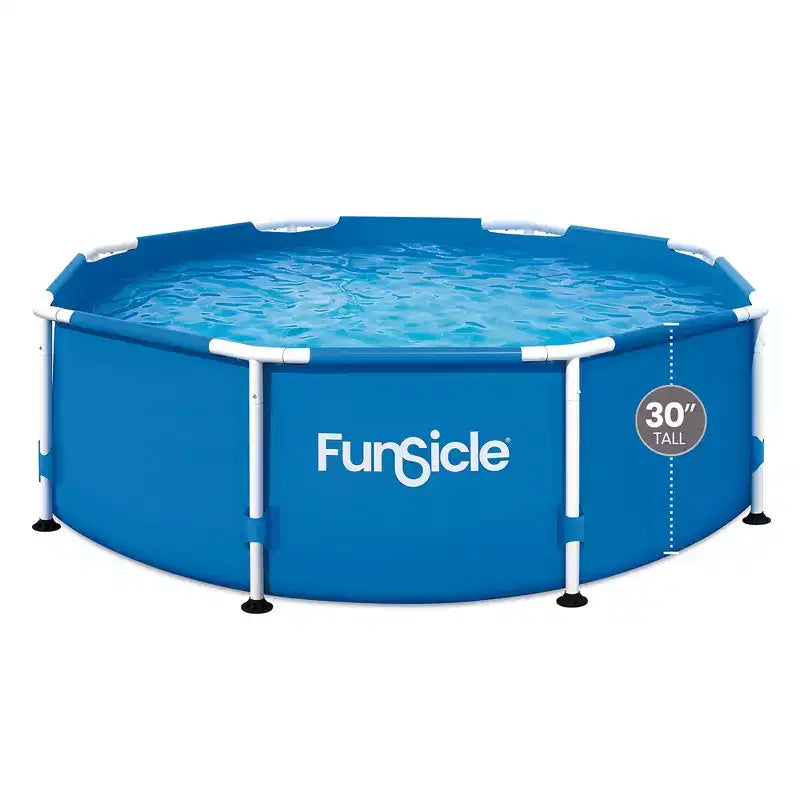 Funsicle 8' x 30 Outdoor Activity Round Frame Above Ground Swimming Pool Set