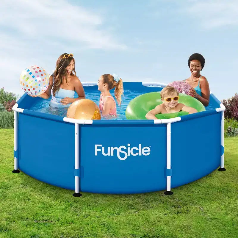 Ensemble piscine hors-sol ronde Funsicle 8' x 30 pour activités de plein air