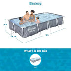 Piscine hors sol rectangulaire Bestway Steel Pro avec cadre en acier et liner en vinyle