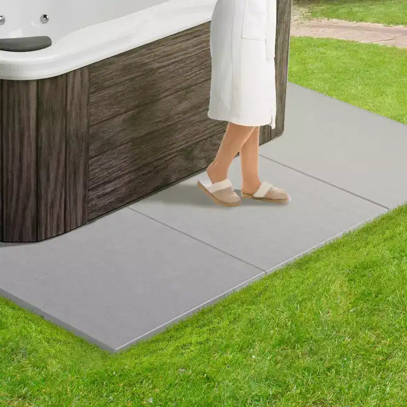 Confer Plastics Handi Spa Pad 32 x 48 x 2 Tapis modulaires connectables en plastique polyéthylène pour spa extérieur, fondation de spa résistante aux intempéries