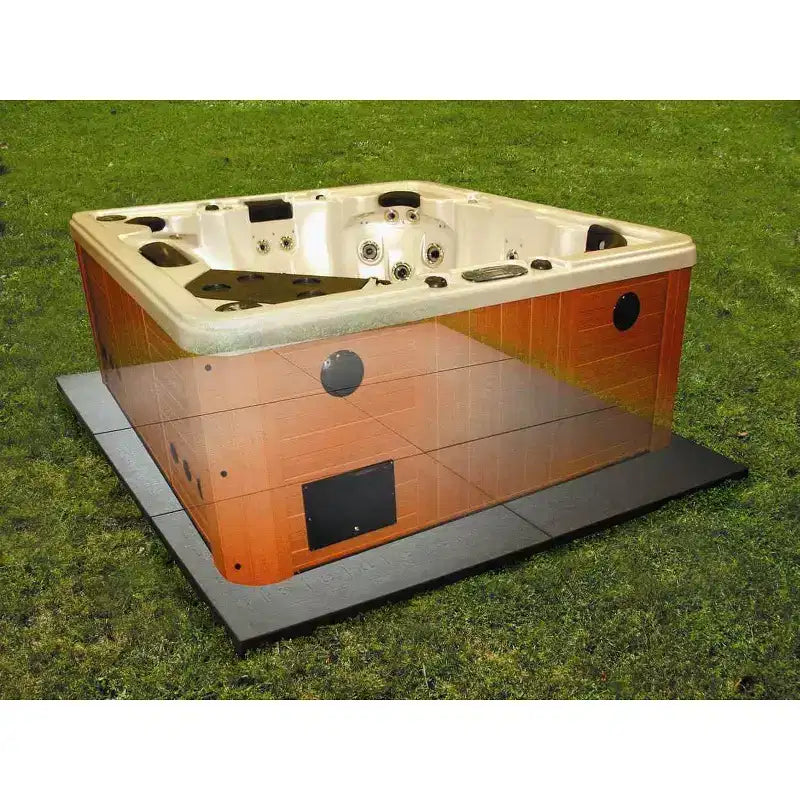 Confer Plastics Handi Spa Pad 32 x 48 x 2 Tapis modulaires connectables en plastique polyéthylène pour spa extérieur, fondation de spa résistante aux intempéries