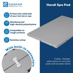 Confer Plastics Handi Spa Pad 32 x 48 x 2 Tapis modulaires connectables en plastique polyéthylène pour spa extérieur, fondation de spa résistante aux intempéries