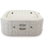 Intex : PureSpa : Chevron Deluxe - 4 places - Ensemble de spa gonflable d'extérieur crème
