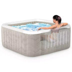 Intex : PureSpa : Chevron Deluxe - 4 places - Ensemble de spa gonflable d'extérieur crème