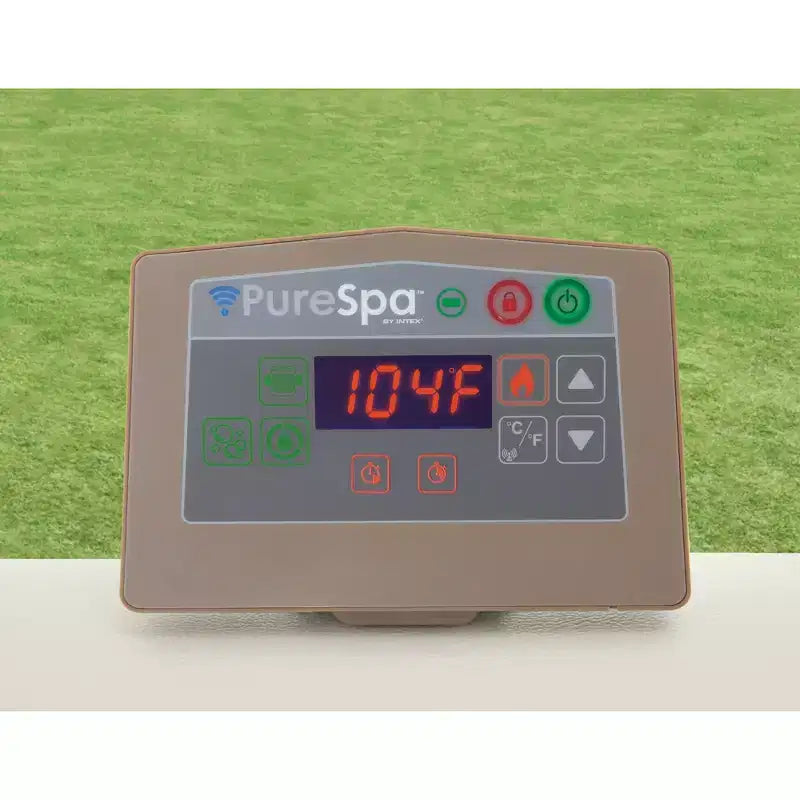 Intex : PureSpa : Chevron Deluxe - 4 places - Ensemble de spa gonflable d'extérieur crème