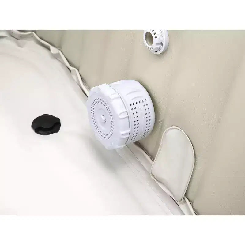 Intex: PureSpa: Chevron Deluxe - 6 places - Crème Spa gonflable d'extérieur, système à eau salée, 140 jets à bulles, couverture et tapis de sol, 77x77x28