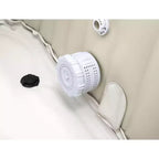 Intex: PureSpa: Chevron Deluxe - 6 places - Crème Spa gonflable d'extérieur, système à eau salée, 140 jets à bulles, couverture et tapis de sol, 77x77x28