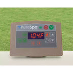 Intex: PureSpa: Chevron Deluxe - 6 places - Crème Spa gonflable d'extérieur, système à eau salée, 140 jets à bulles, couverture et tapis de sol, 77x77x28