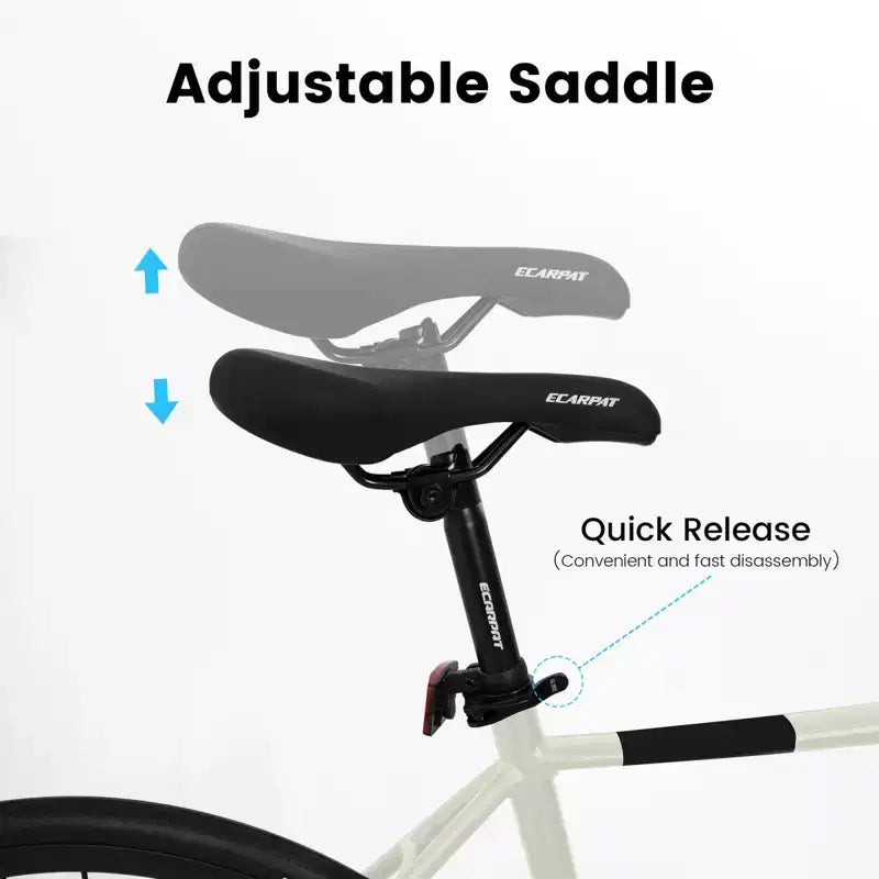 NAYSAYE Bicicletta da strada 700C 16 velocità, telaio leggero in alluminio con freni a disco doppi per uomo e donna, 68*18*37.5