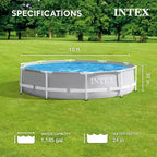 INTEX 26700EH Piscine hors-sol Prism Frame 3,05 m x 76 cm, super résistante aux perforations et à la rouille, 4486 L, piscine seule