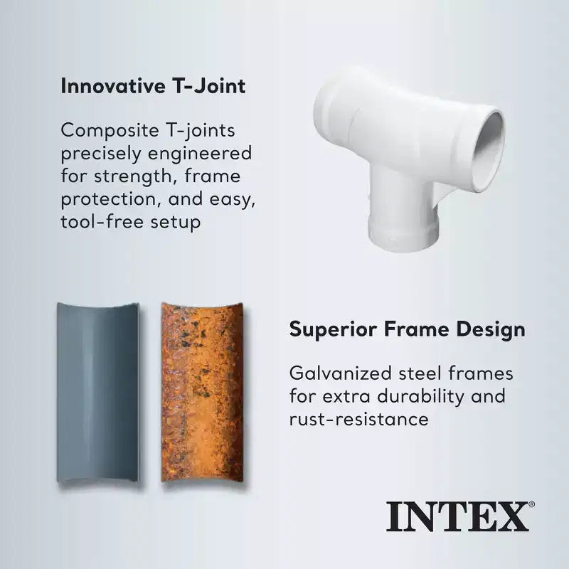 INTEX 26700EH Piscine hors-sol Prism Frame 3,05 m x 76 cm, super résistante aux perforations et à la rouille, 4486 L, piscine seule