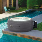 INTEX 28489 Spa gonflable de massage à bulles SimpleSpa : Inclut une couverture écoénergétique, un gonflage rapide intégré, capacité de 6 personnes, 216 x 66 cm