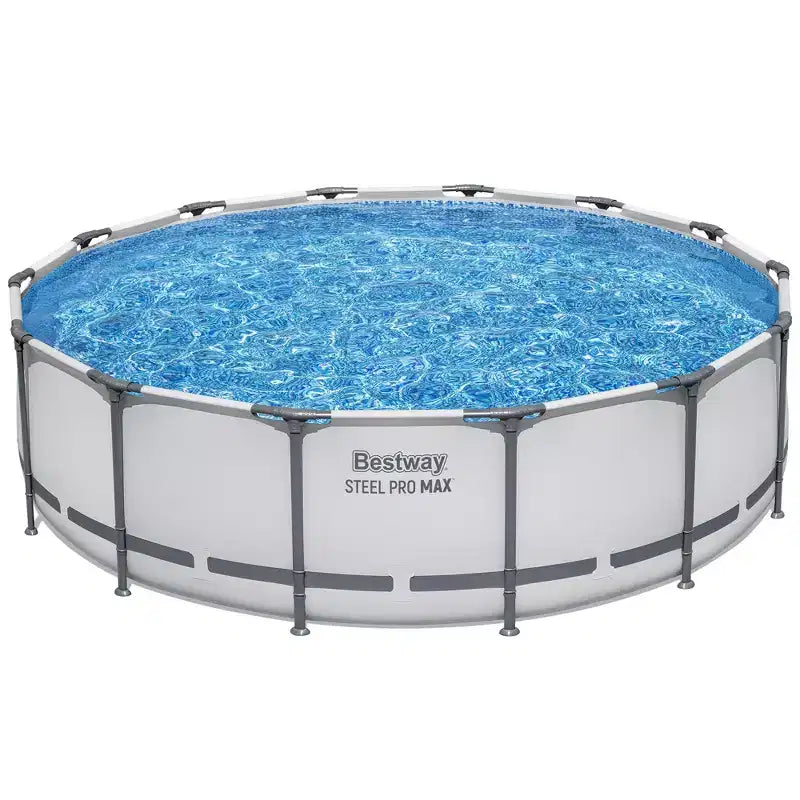 Bestway: Steel Pro MAX - 14' x 42, Grey -Round Above Ground Swimming Pool Set