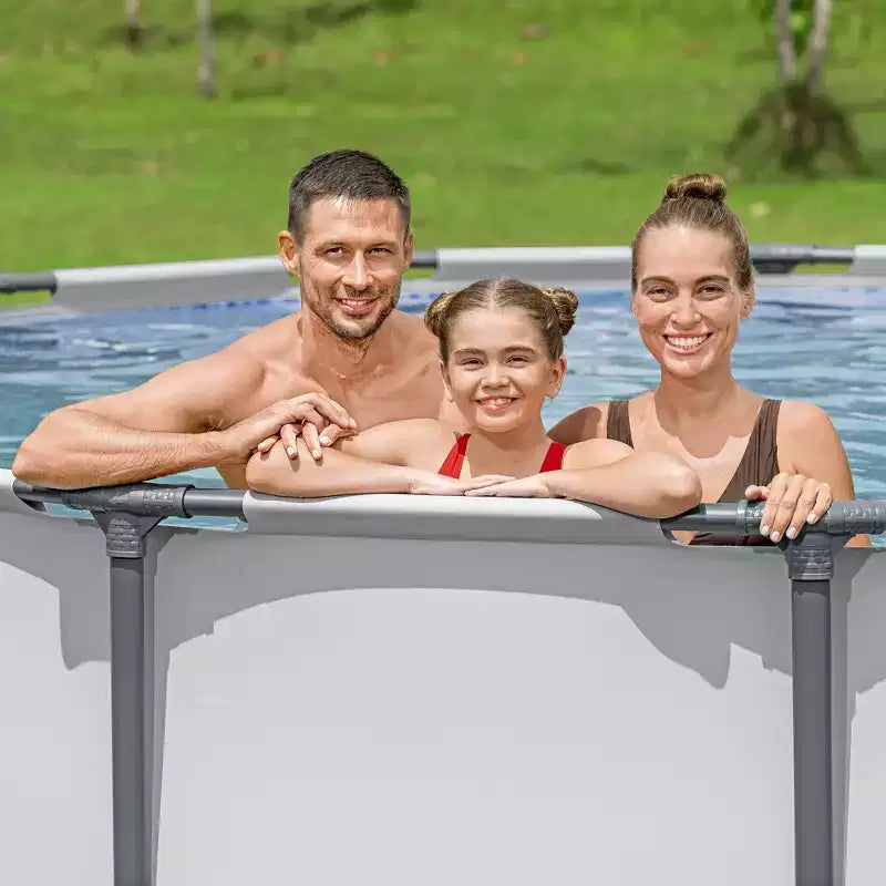 Bestway : Steel Pro MAX - 14' x 42, Gris - Piscine hors sol ronde