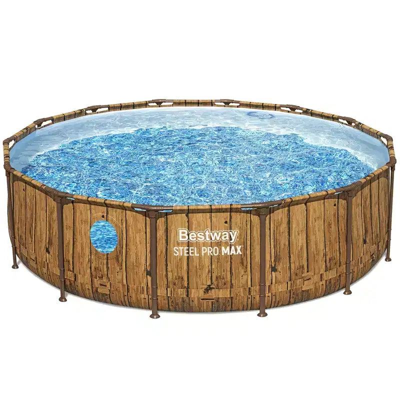 Bestway: Steel Pro MAX Splashview - 14' x 42, Brown - Round Above Ground Pool