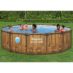 Bestway : Steel Pro MAX Splashview - 4,27 m x 1,07 m, Marron - Piscine Hors Sol Ronde