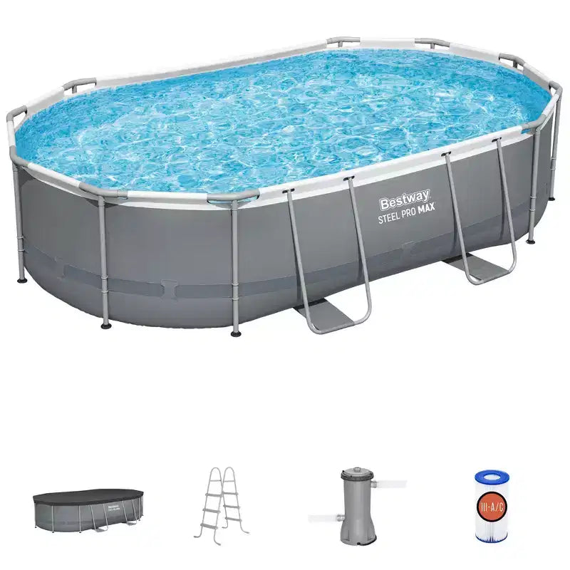 Bestway Steel Pro MAX - 16' x 10' x 42 - Piscine hors sol ovale