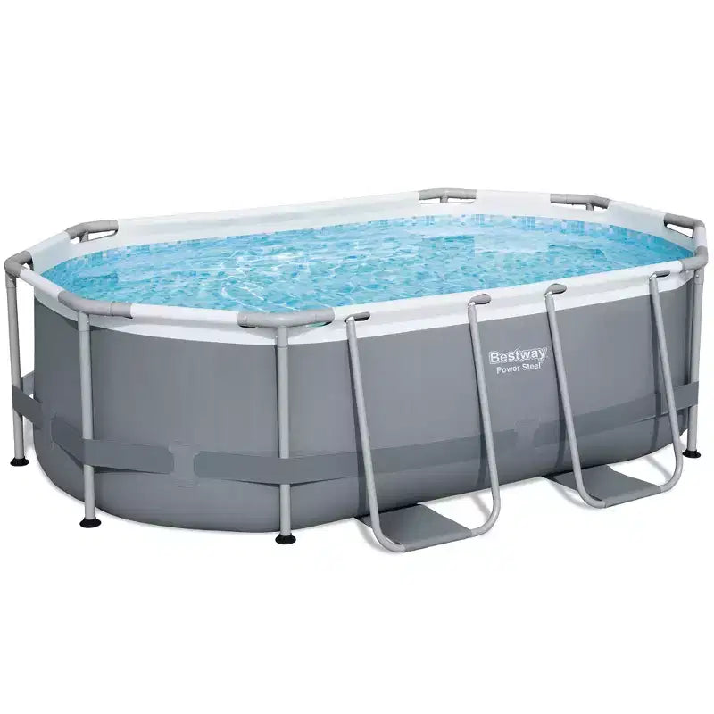 Bestway: Steel Pro MAX - 10 x 6'7 x 33, Grey Oval Above Ground Swimming Pool
