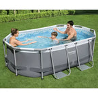 Bestway : Steel Pro MAX - 3,05 m x 2,01 m x 84 cm, piscine ovale hors sol grise