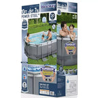 Bestway : Steel Pro MAX - 3,05 m x 2,01 m x 84 cm, piscine ovale hors sol grise