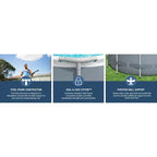 Bestway : Steel Pro MAX - 3,05 m x 2,01 m x 84 cm, piscine ovale hors sol grise