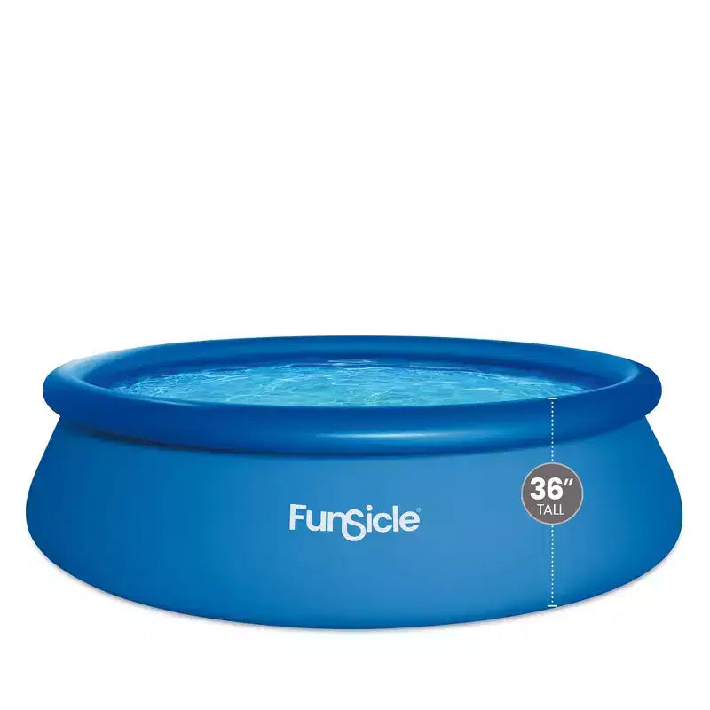 Funsicle 12' x 36 QuickSet Inflatable Ring Top Outdoor Above Ground Pool w/Pump